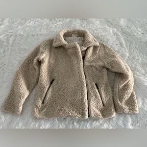 Zara girls‎ sherpa moto jacket sz 8